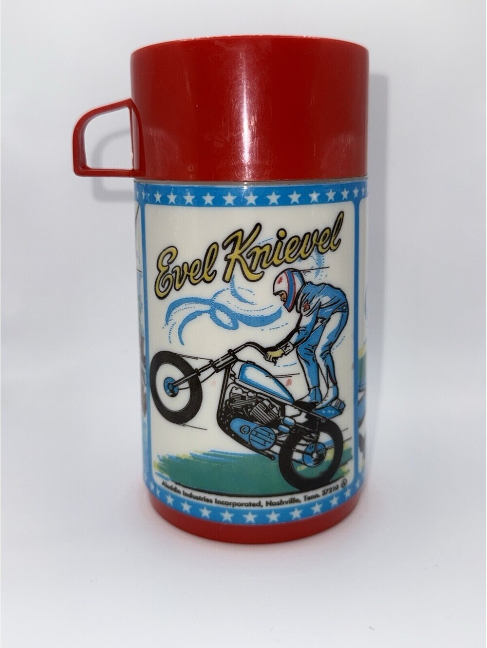 vintage 1974 Evel Knievel thermos made by Aladdin Industries